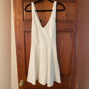 White skater skirt with gorgeous lace back, size 15